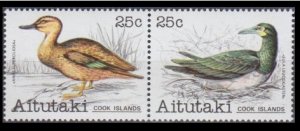 1981 Aitutaki 390-391Paar Birds 5,60 €