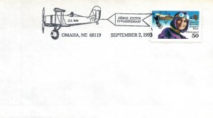 US SPECIAL EVENT CANCEL COVER 75th ANNIVERSARY AIRMAIL STATION OMAHA NE 1993