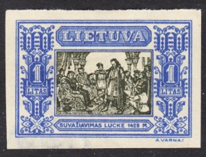 Lithuania Scott 270 IMPERFORATED F to VF mint OG HHR.