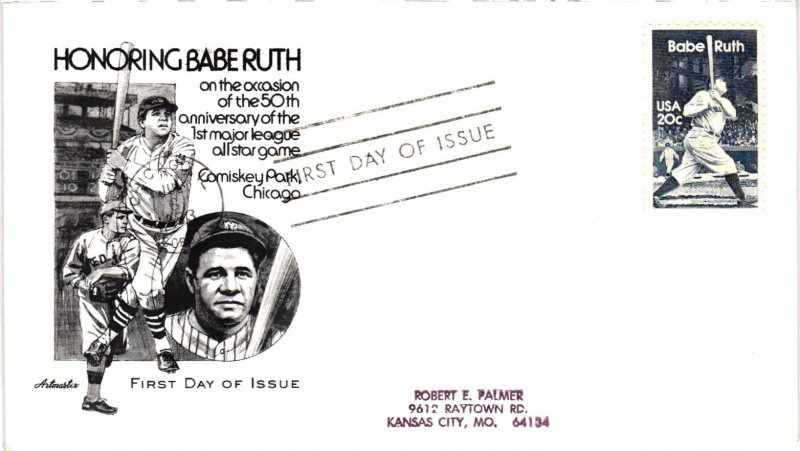 #2046 Babe Ruth New York Yankees Baseball – Artmaster Cachets 