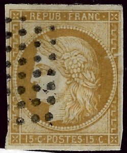 France SC#56b Imperf Used F-VF SCV$425...Highly Collectible!!