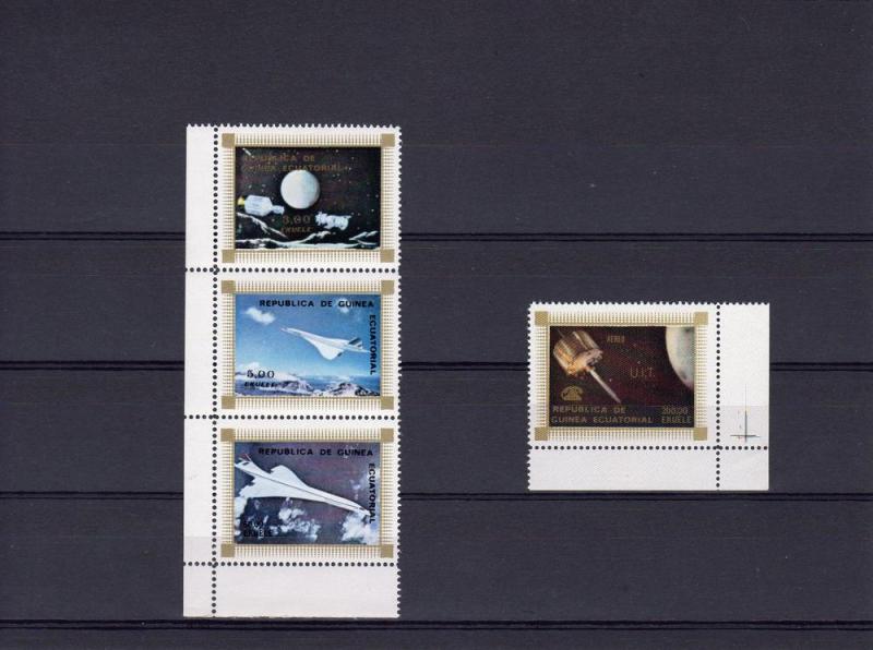 Equatorial Guinea 1976 Apollo-Soyuz/Concorde Set(4) Mi# 832/835 MNH