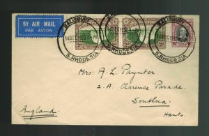 1932 Salisbury Rhodesia Airmail Cover to England Via Imperial Airways