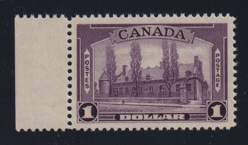 Canada Sc #245i (1938) $1 aniline dull violet Chateau de Ramezay Mint VF NH