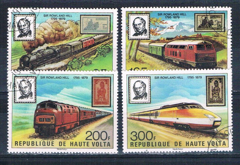 Burkina Faso 501-04 Used set Trains 1979 (HV0190)+