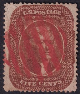 #30 Used, VF, Sharp red grid cancel (CV $1,375) (CV $1300 - ID38772) - Joseph...