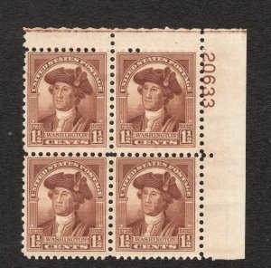 Scott# 706 OG MNH  plate block of 4