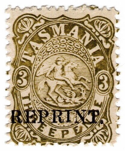 (I.B) Australia - Tasmania Revenue : Stamp Duty 3d (1889 Reprint)