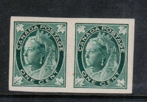 Canada #67a Extra Fine Mint Full Original Gum Lightly Hinged Pair **With Cert.** 