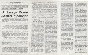 1961 - Professor Attacks Integration & Miscegenation - Ephemera 1239