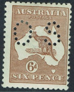 AUSTRALIA 1923 KANGAROO OS 6D 3RD WMK 