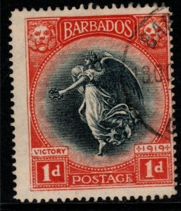 BARBADOS SG203 1920 1d BLACK & VERMILLION FINE USED