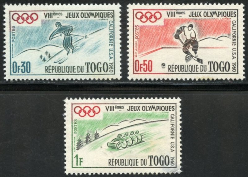 Togo Scott 369-71 8th Winter Olympic Games - Unused F-VFHOG - SCV $1.35