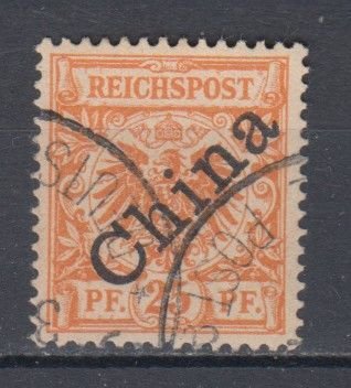 1898 German Offices China Michel 5 I Diagonal Ovpt 45 Degrees Used