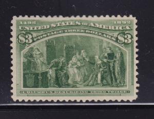 243 VF original gum mint previously hinged with nice color cv $ 1700 ! see pic !