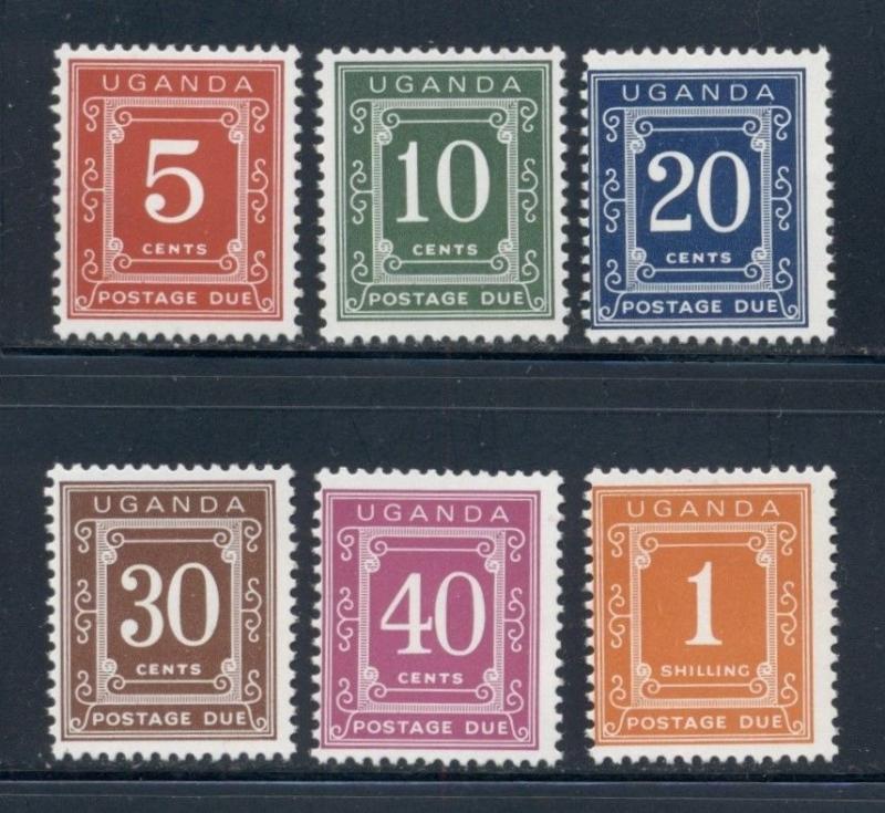 Uganda Scott #J1-J6 MNH Postage Dues Perf 14X13.5 CV$3+