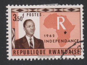 Rwanda 5 Gregoire Kayibanda and Map of Africa 1962