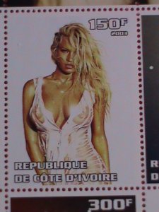 IVORY COAST STAMP-2003-FAMOUS MODEL-MICHAEL MOBIUS-MNH STAMP SHEET -RARE