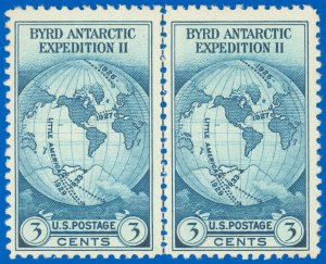 US SCOTT #753 Center Line Pair, UNUSED-Fine-NGAI, Byrd Expedition, SCV $32.50 SK