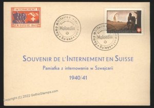 Switzerland WWII Internee Camp Molondin Soldier Stamp Cover G107529