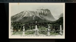 Great Divide Summit Rockies, Alberta photo unused post card Canada