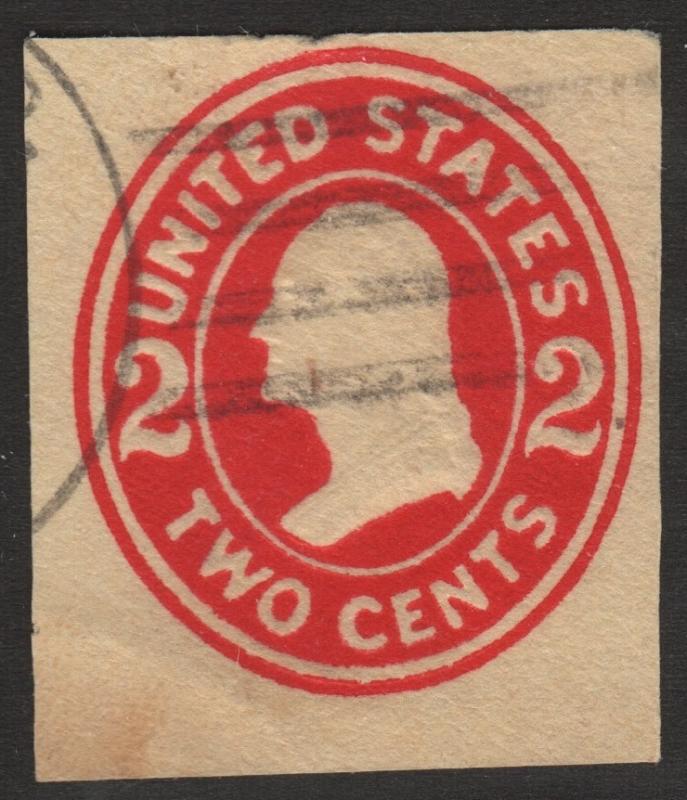 SC#U412 2¢ Washington Cut Square (1907) Used