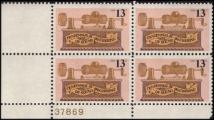 US #1705 SOUND RECORDING MNH LL PLATE BLOCK #37869 DURLAND $1.15