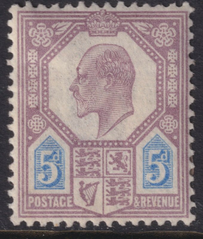 Sc# 134 Great Britain 1902 - 1911 KEVII 5 pence MMHH CV $67.50