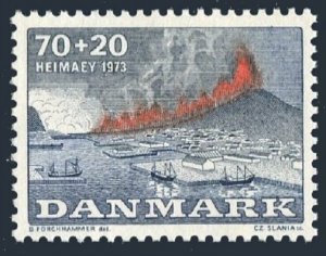 Denmark B47, MNH. Michel 547. Eruption of Heimaey Volcano, 1973. Heimaey Town.