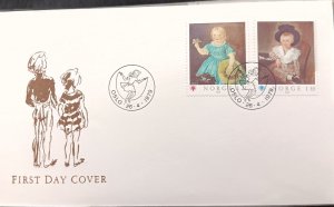 D)1979, NORWAY, FIRST DAY COVER, ISSUE, INTERNATIONAL YEAR OF THE CHILD,