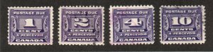 Canada - Unitrade# J11 - J14 Used          /          Lot 0824126