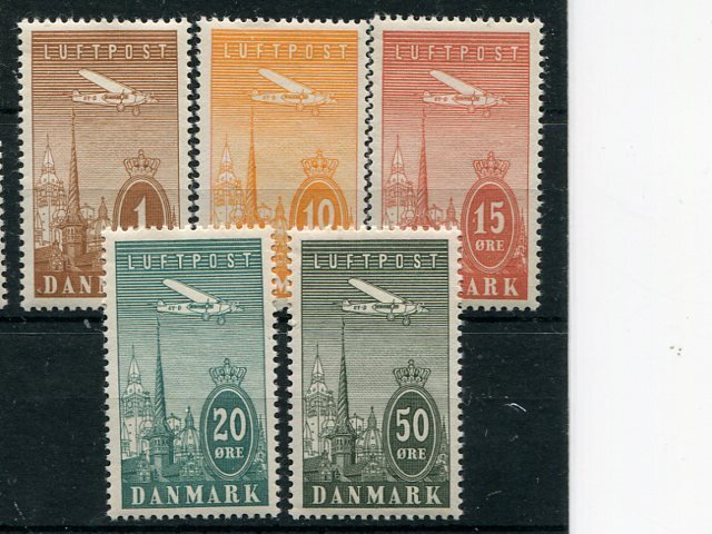 Denmark  1934  Airmail set Mint VF NH - Lakeshore Philatelics