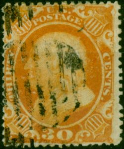 U.S.A 1860 30c Orange SG42 Good Used