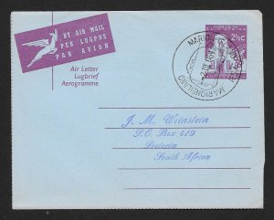 SOUTH AFRICA Aerogramme 2½c Building 1964 Marion Island cancel!