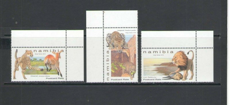 NAMIBIA:  NEW ISSUE /**  BIG CATS  **/ Set of 3 /  MNH.