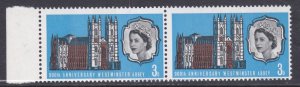 1966 Sg687p Westminster Abbey 3d 2 bands / misperf UNMOUNTED MINT [SN]