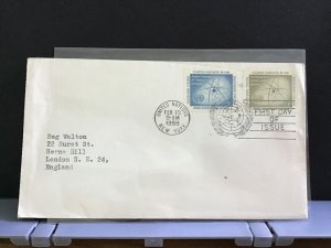 United Nations 1958 New York England  1st Day Issue stamps cover R31183