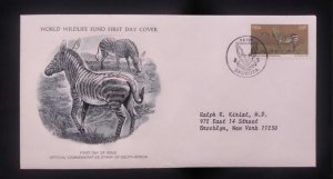 EL)1976 SOUTH AFRICA, WORLD WILDLIFE FUND, WWF, WORLD ENVIRONMENT DAY, ZEBRA, FD