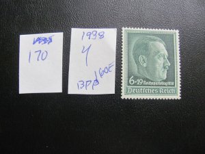 Germany 1938 MNH SIGNED BPP SC B120 +Y SET VF/XF 170 EUROS (170)