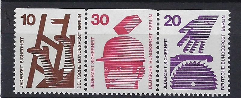 Germany Berlin Scott # 9N317, 9N320, 9N318, mint nh, variation se-tenant, W57