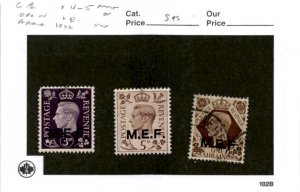 Great Britain, Postage Stamp, #4-5 Mint Hinged, 8 Used, 1943 Offices Africa (AC)