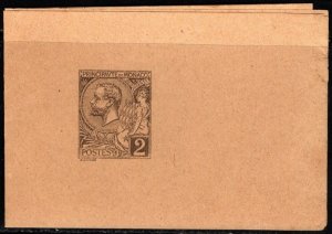 1893 Principality of Monaco 2 Cents Newspaper Wrapper Unused