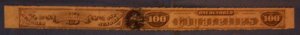 100 Cigarettes, Revenue Tax Strip, Springer #TA12 (44600) 