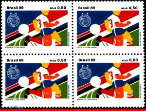 2226 BRAZIL 1989 BAHIA SPORTS CLUB, FOOTBALL SOCCER, MI# 2335 C-1662, BLOCK MNH