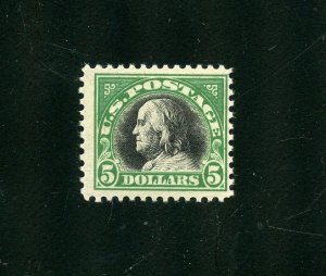 UNITED STATES $5 FRANKLIN SCOTT #524 F/VF FULL OG MINT HINGED SCOTT $170.00