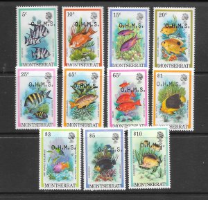 FISH - MONTSERRAT #O45-55  MNH