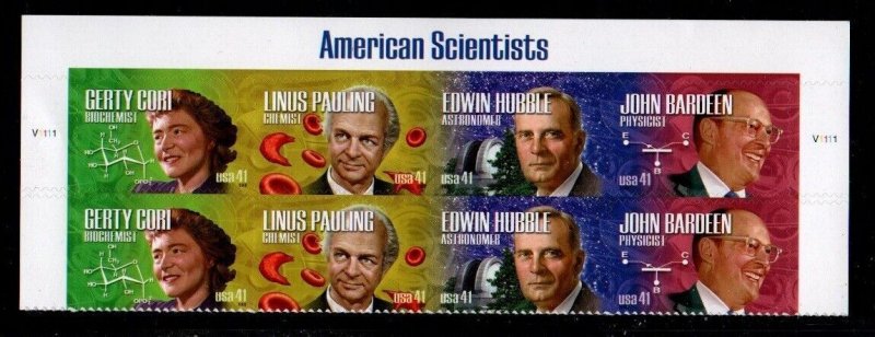 ALLY'S US Plate Block Scott #4227-7 41c American Scientists [8] MNH F/VF [W-13] 
