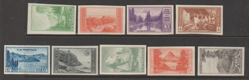 U.S.  Scott #756-765 National Park Stamps - Mint NH Set