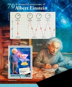 SIERRA LEONE - 2025 - Albert Einstein - Perf Souv Sheet - Mint Never Hinged