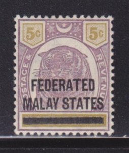 Malaya States 4 VF-MLH nice color scv $ 85 ! see pic !